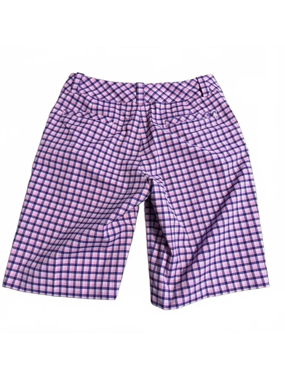 Nike Golf Pink and Purple Fit Dry Checkered Shorts Size 8